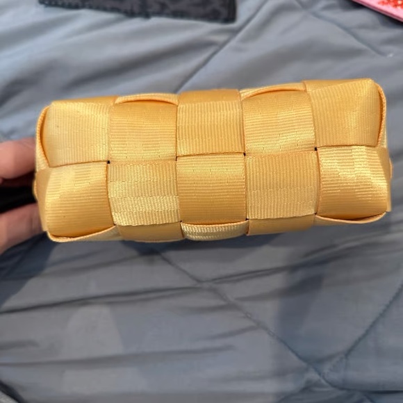 Harveys Mustard Woven Clutch